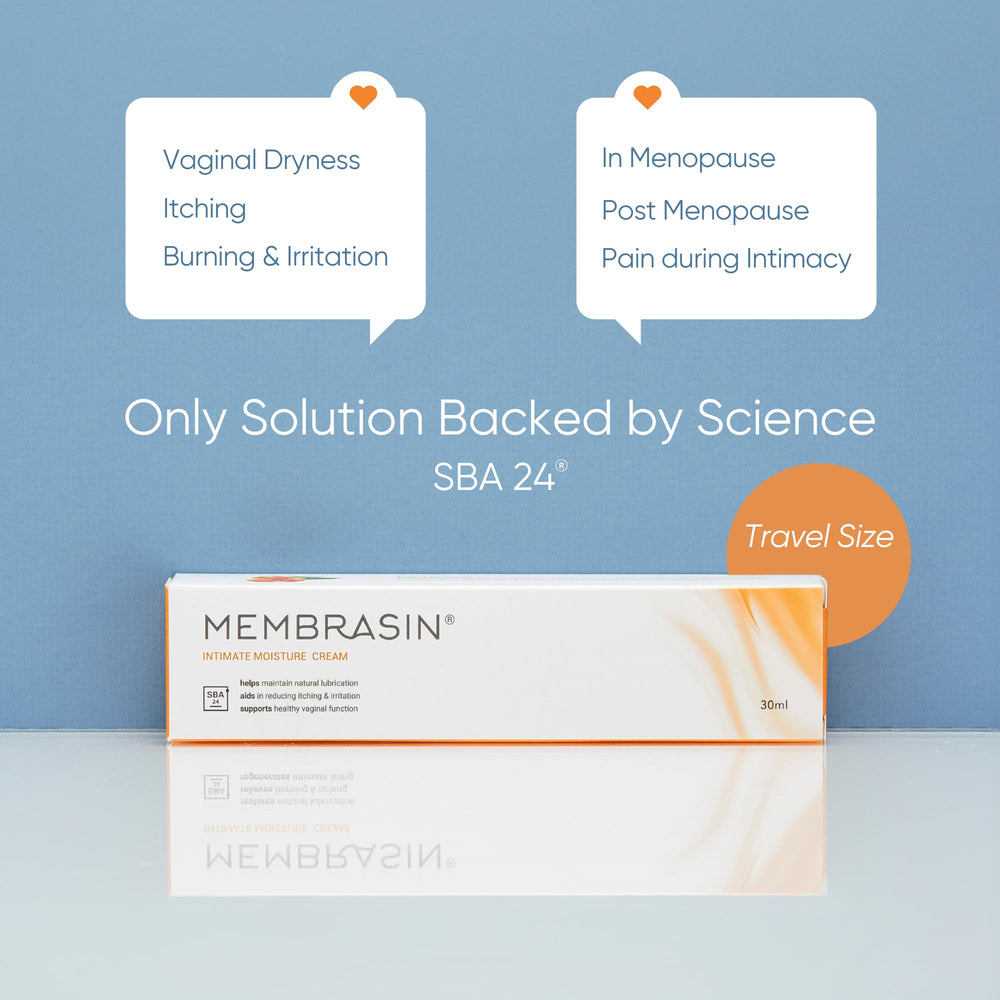 Membrasin cream being applied for gentle moisture and relief