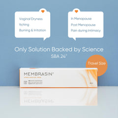Membrasin cream being applied for gentle moisture and relief