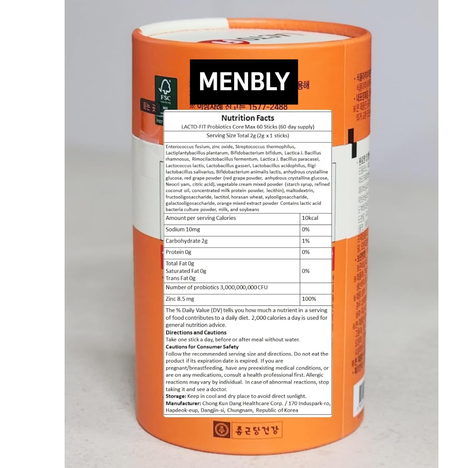 Gift-ready MENBLY probiotic box for family and friends.