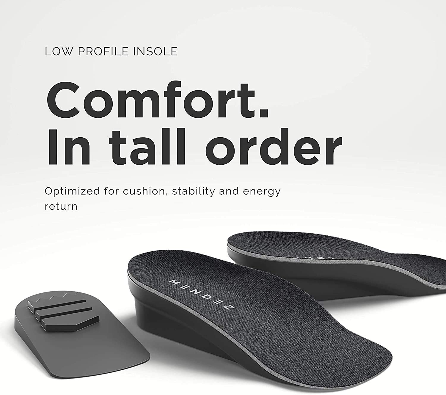 Mendez premium height insole stacker adds extra height for a subtle lift