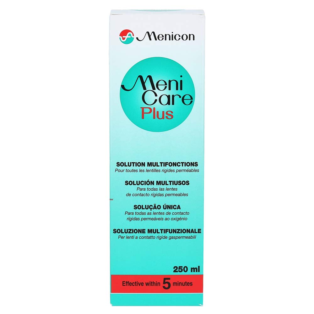 Menicare MeniCare Plus 250ml packaging on display, easy-to-read label for quick prep.