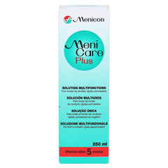 Menicare MeniCare Plus 250ml packaging on display, easy-to-read label for quick prep.