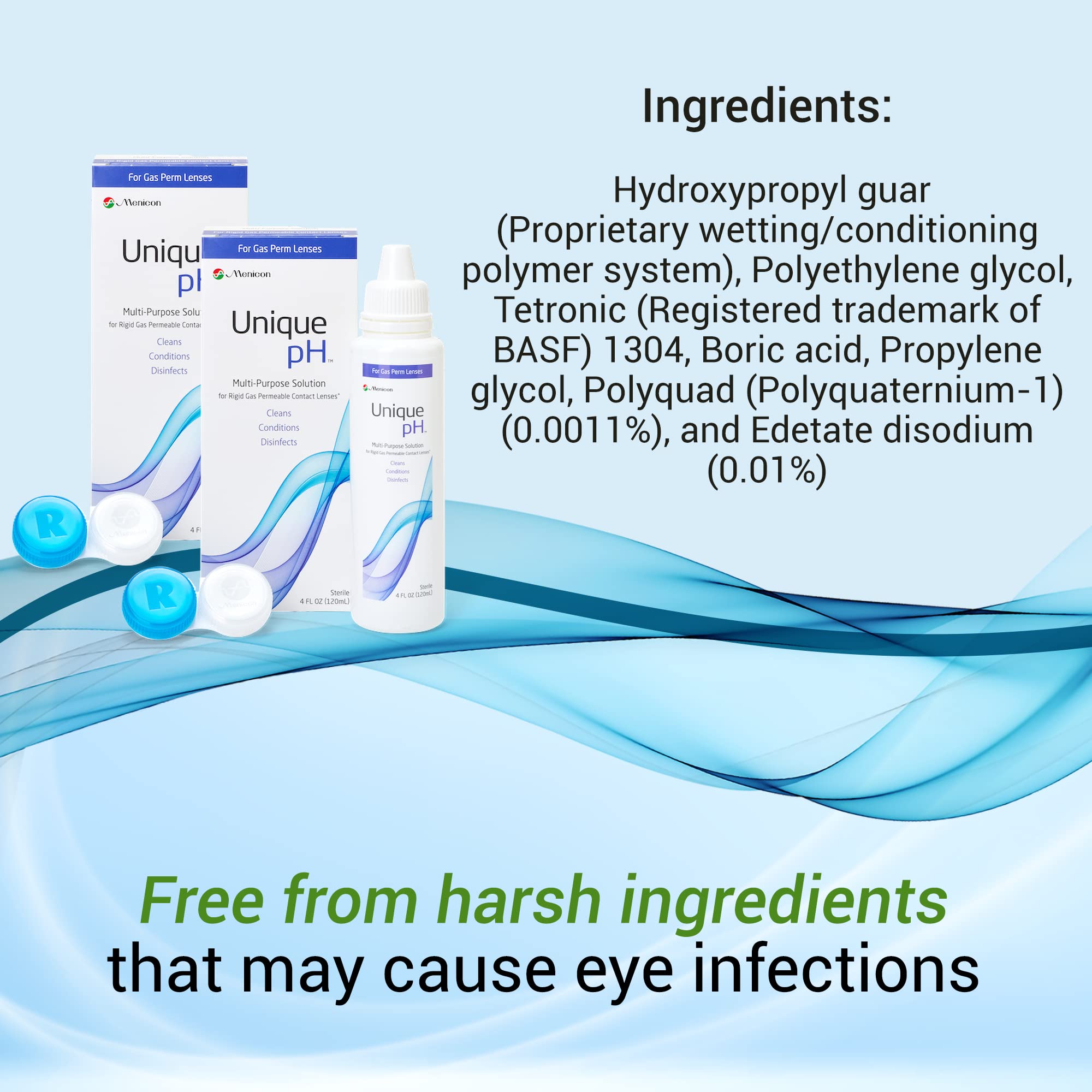 Daily lens care routine with Menicon pH solution and case