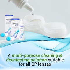RGP lens case included with Menicon Unique pH solution