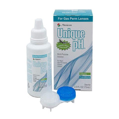 Menicon Unique pH travel pack bottle for convenient on-the-go lens care.