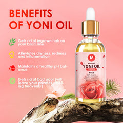 Applying MENOMINO Rose Yoni Oil to skin after bathing