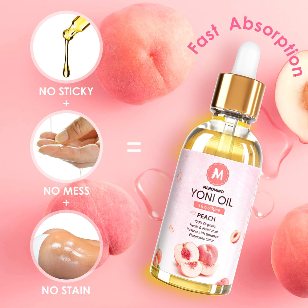 MENOMINO Yoni Oil Travel-Size bottle conveys compact daily carry option.
