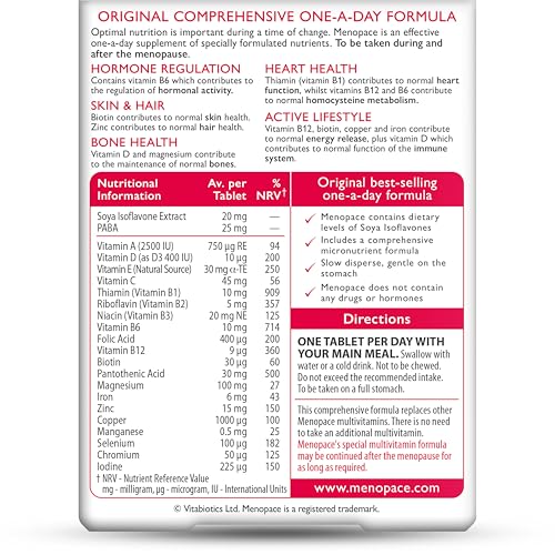 Menopace Original bottle with label shows vegetarian-friendly and salt-free formula.