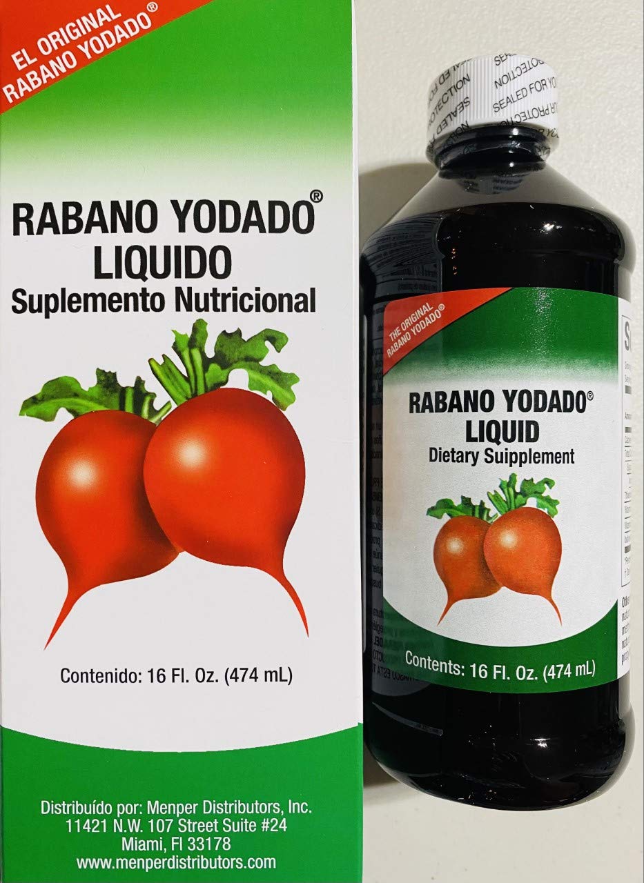Menper Rabano Yodado Liquid bottle enables easy daily dosing.