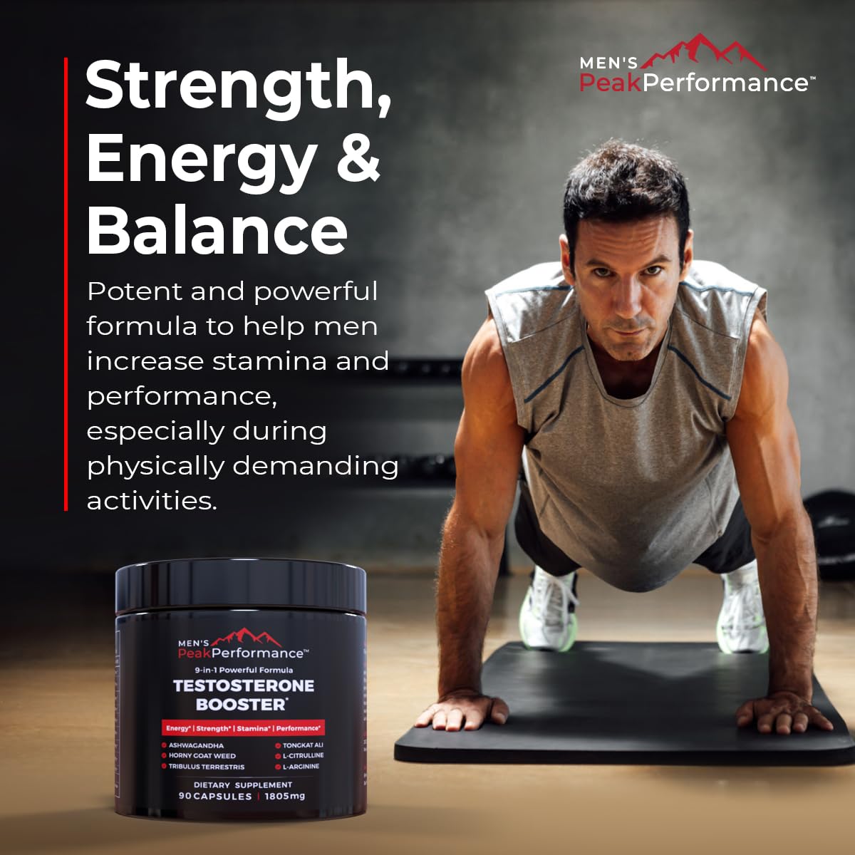 Daily use with water for routine wellness with MEN'S PeakPerformance