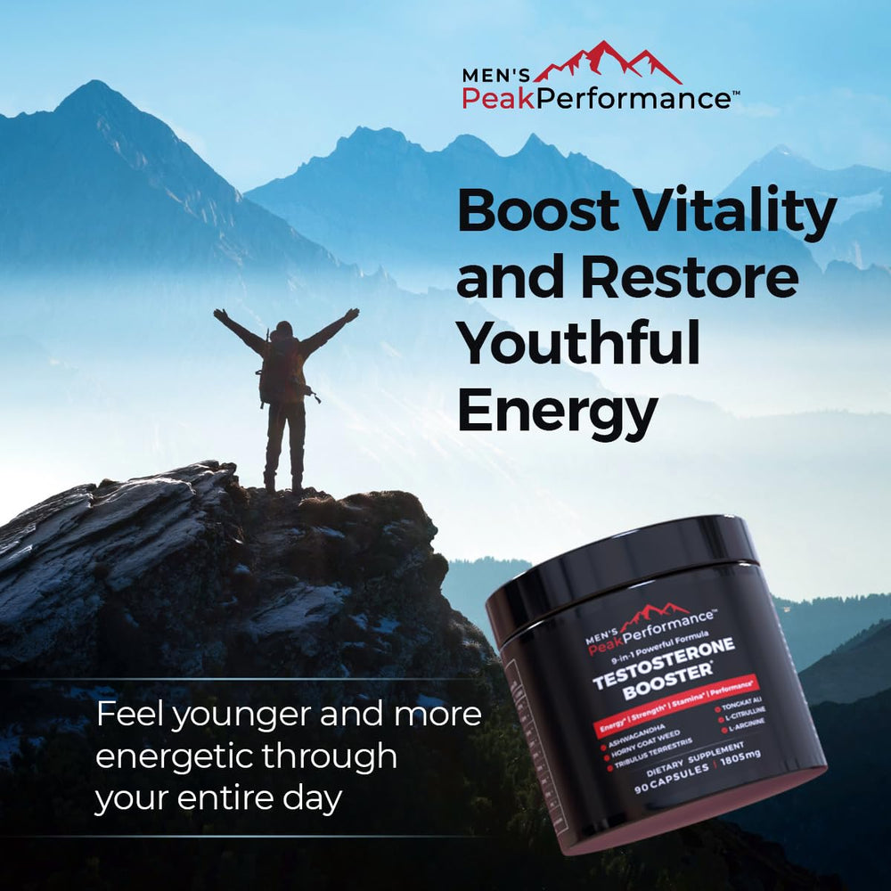Third-party testing badge on MEN'S PeakPerformance packaging for purity