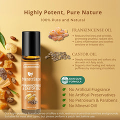 MenstrEaze temple-and-neck roll-on application with soothing formula.