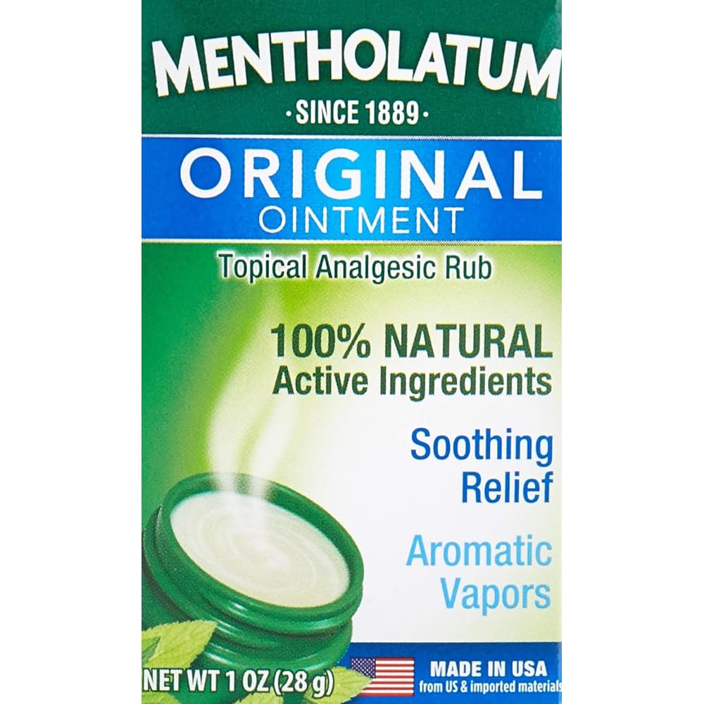 Mentholatum Ungüento Original en tubo para alivio aromático de pecho y músculos