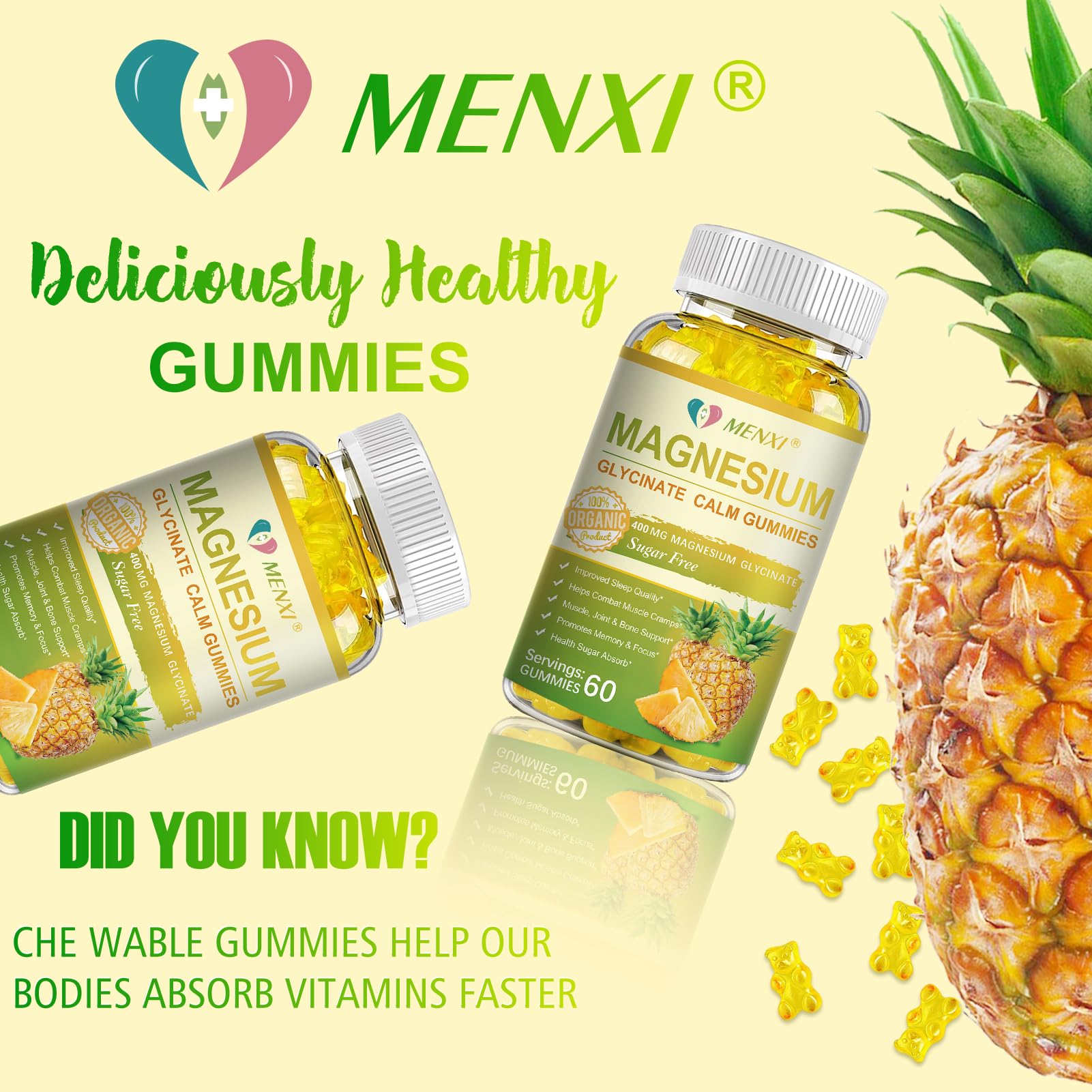 MENXI packaging highlights CoQ10, vitamin D3 and B6 for daily vitality.