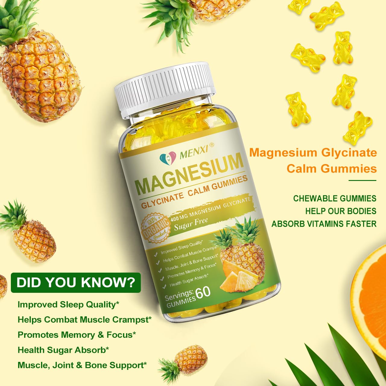 MENXI gummies paired with hydration for easy daily intake.