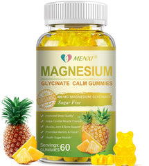 MENXI Magnesium Glycinate Gummies bottle on counter for convenient daily relaxation.