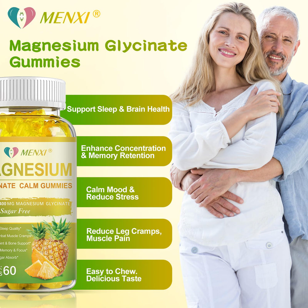 Open MENXI bottle with gummies ready for a soothing evening routine.