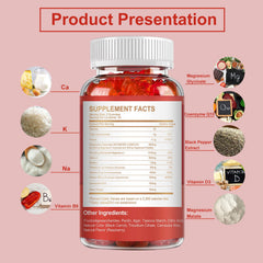 MENXI Magnesium Gummies raspberry gummies closeup highlighting easy-to-chew texture and flavor.