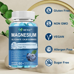 MENXI Magnesium Gummies serving pour demonstrates convenient daily intake.