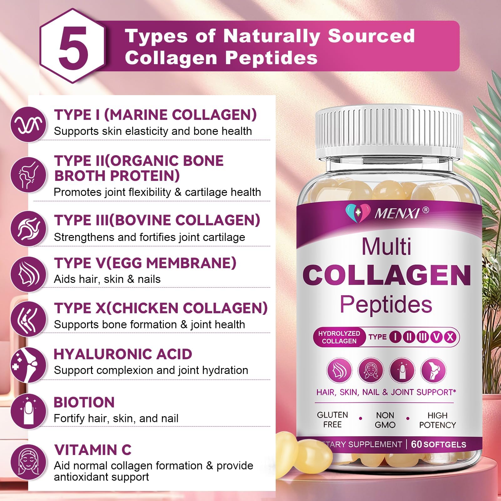 Hands holding MENXI softgels, convenient daily supplement for busy lifestyles