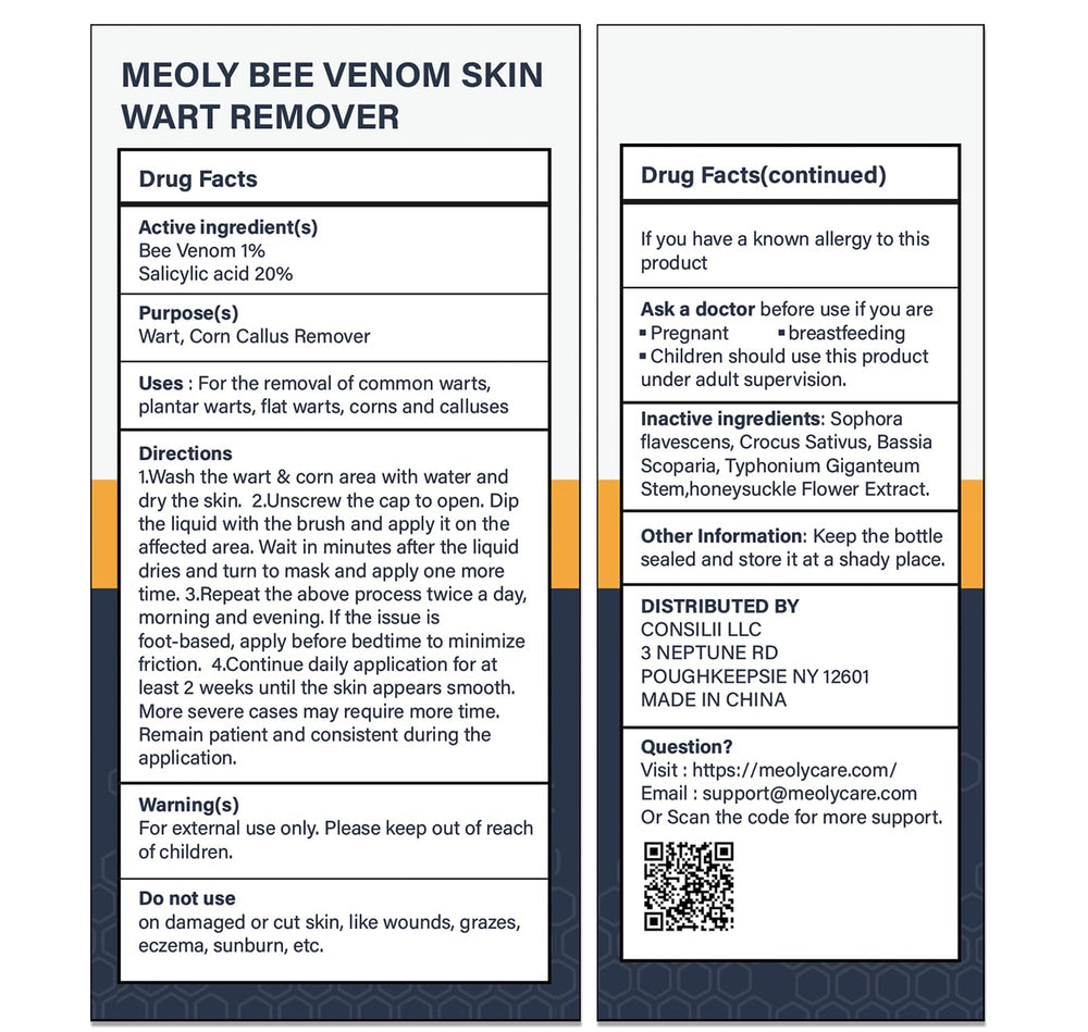 MEOLY 20 percent salicylic acid formula for gentle exfoliation and wart breakdown