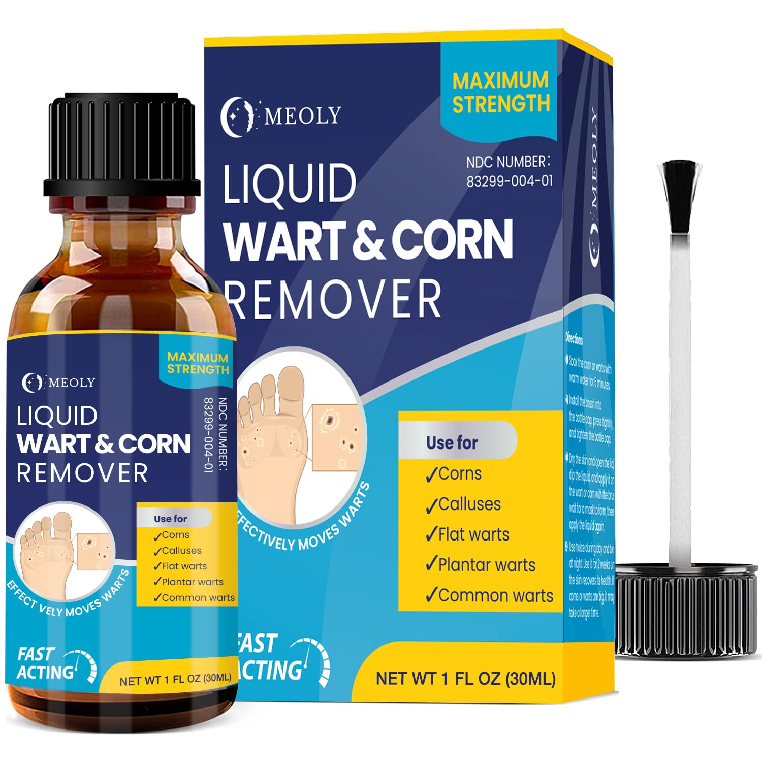MEOLY compact 30ml bottle fits home skincare routines.