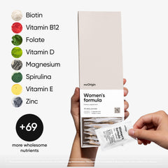 MeOrigin tablets and capsules side view showing daily dose.