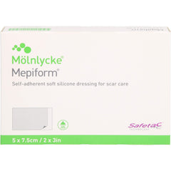 Mepiform 5x7.5 cm bandage on skin for scar care, discreet wear
