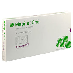 Mepitel One 4x7 inch silicone wound dressing for atraumatic changes and exudate management.