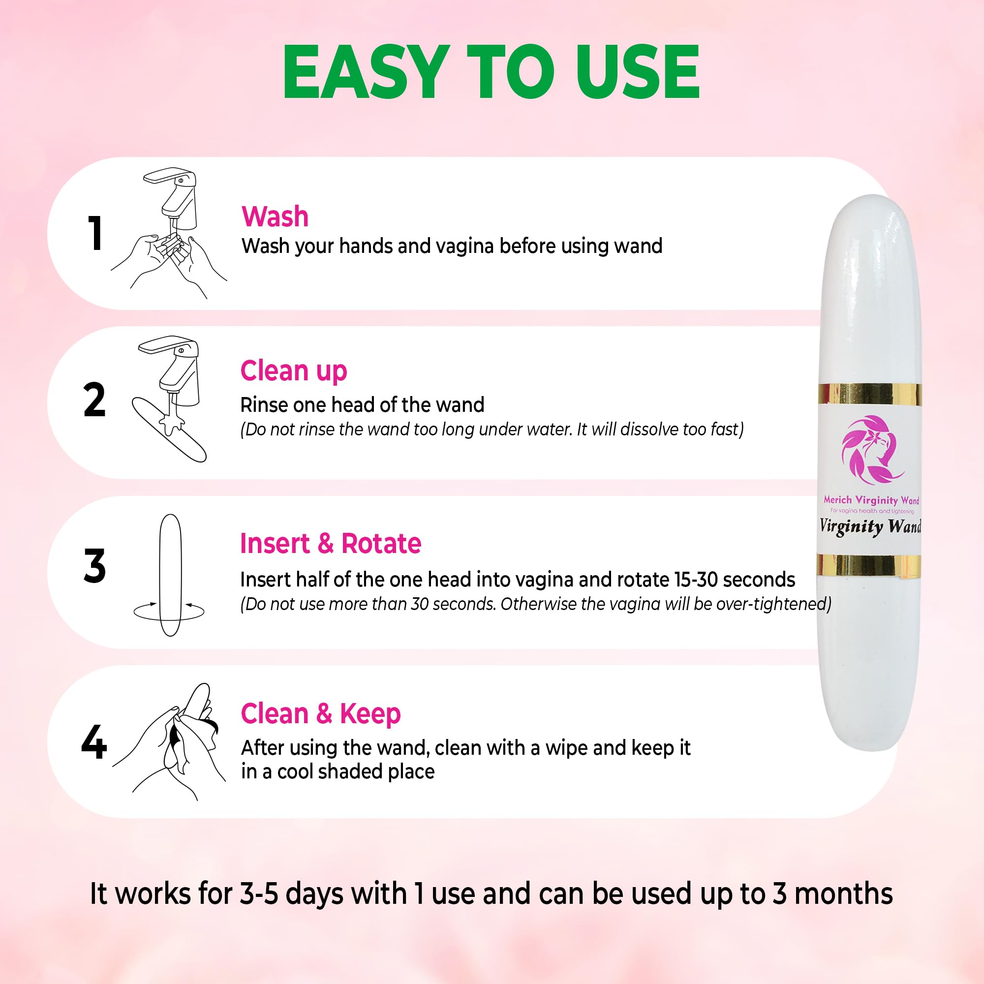 Merich Magic Tongkat Madura wand with usage card for discreet home use