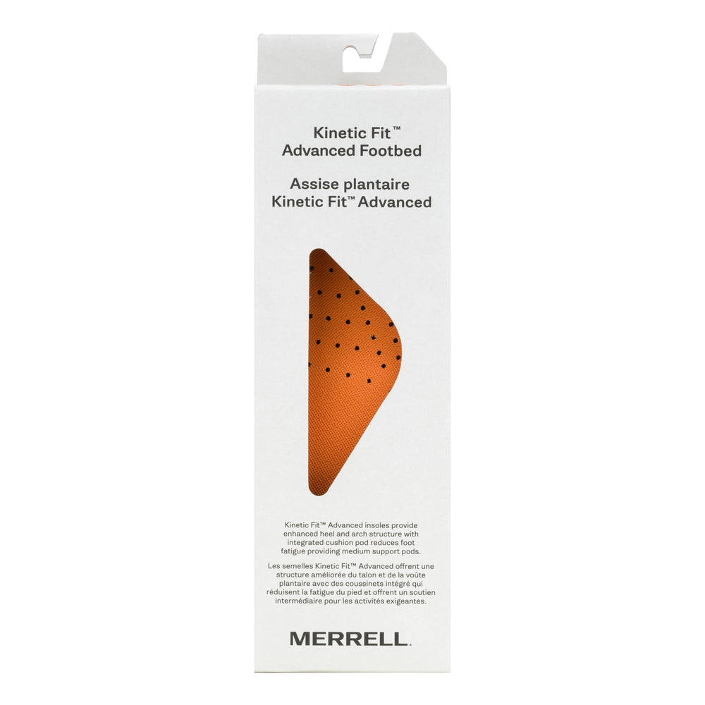 Merrell Kinetic Fit cushion pod absorbs impact to ease high-impact activity.