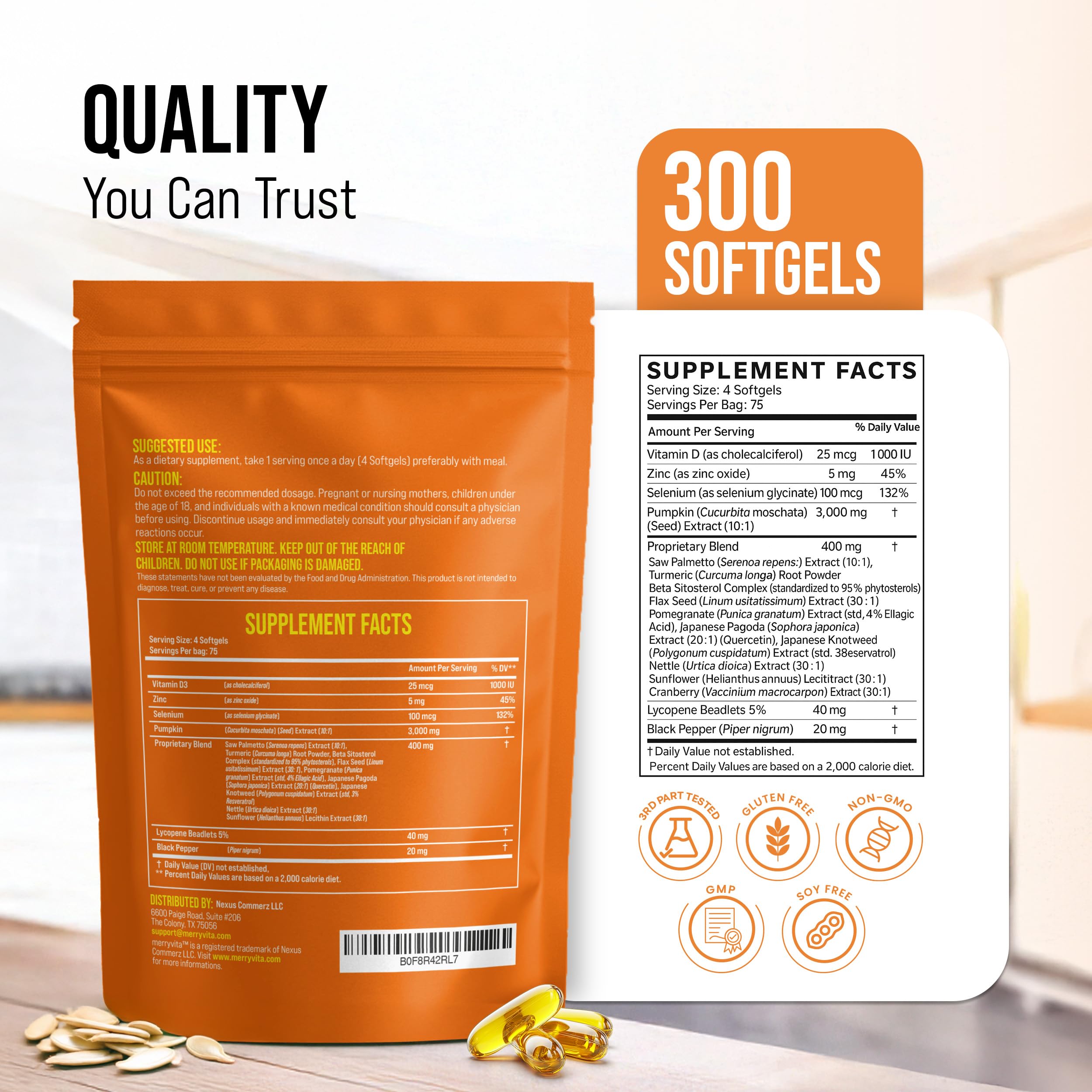 MERRY VITA 300-softgels-pack signals long-term supplementation value