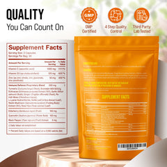 MERRY VITA Liposomal Vitamin C 1000mg bottle label highlights key ingredients