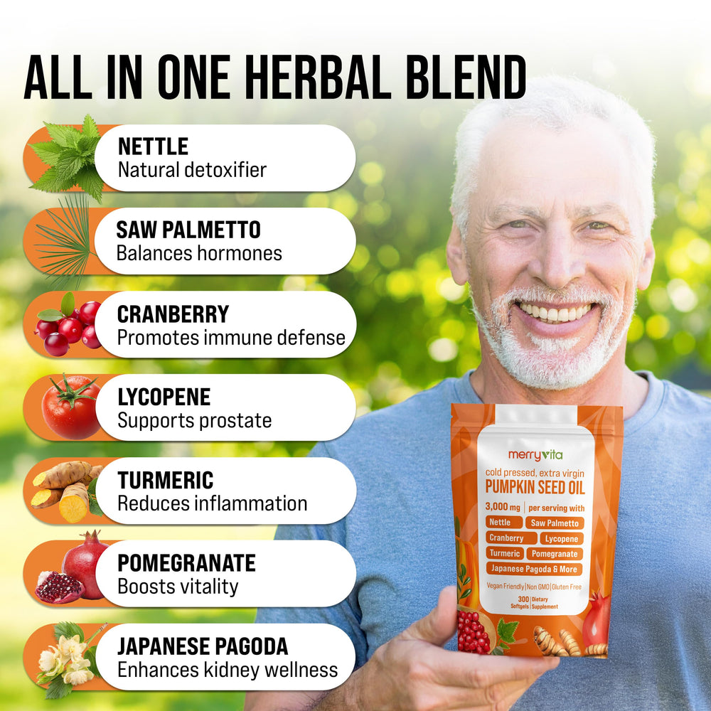 MERRY VITA natural blend illustration emphasizes 13 nutrients