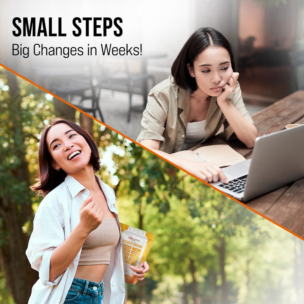 MERRY VITA vegan non-GMO symbols on packaging