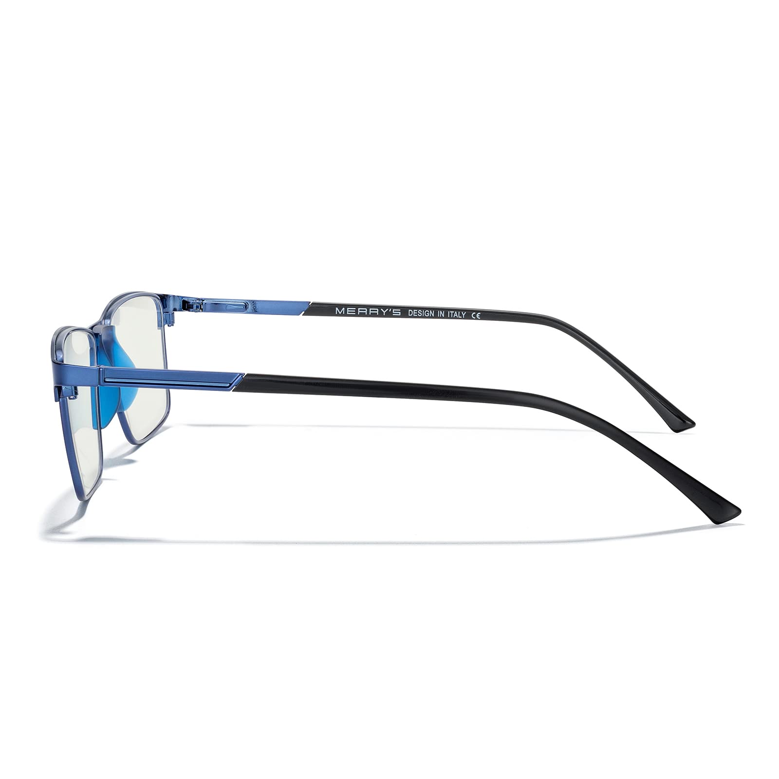 MERRY'S blue light lenses with UV400 for screen-time comfort.