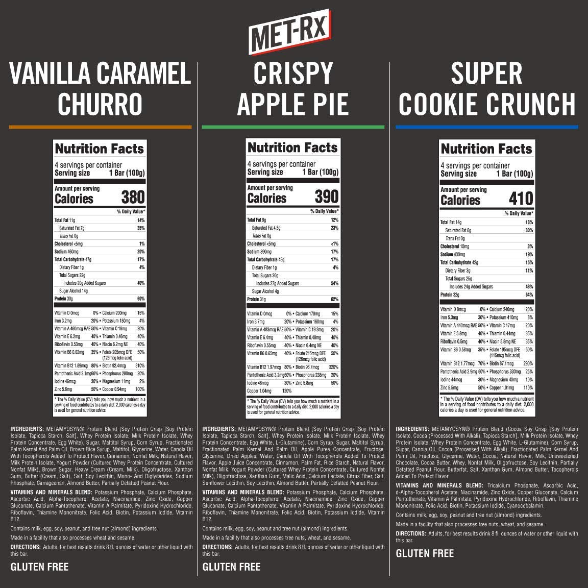 MET-Rx Big 100 Colossal Vanilla Caramel Churro bar for post-workout fueling
