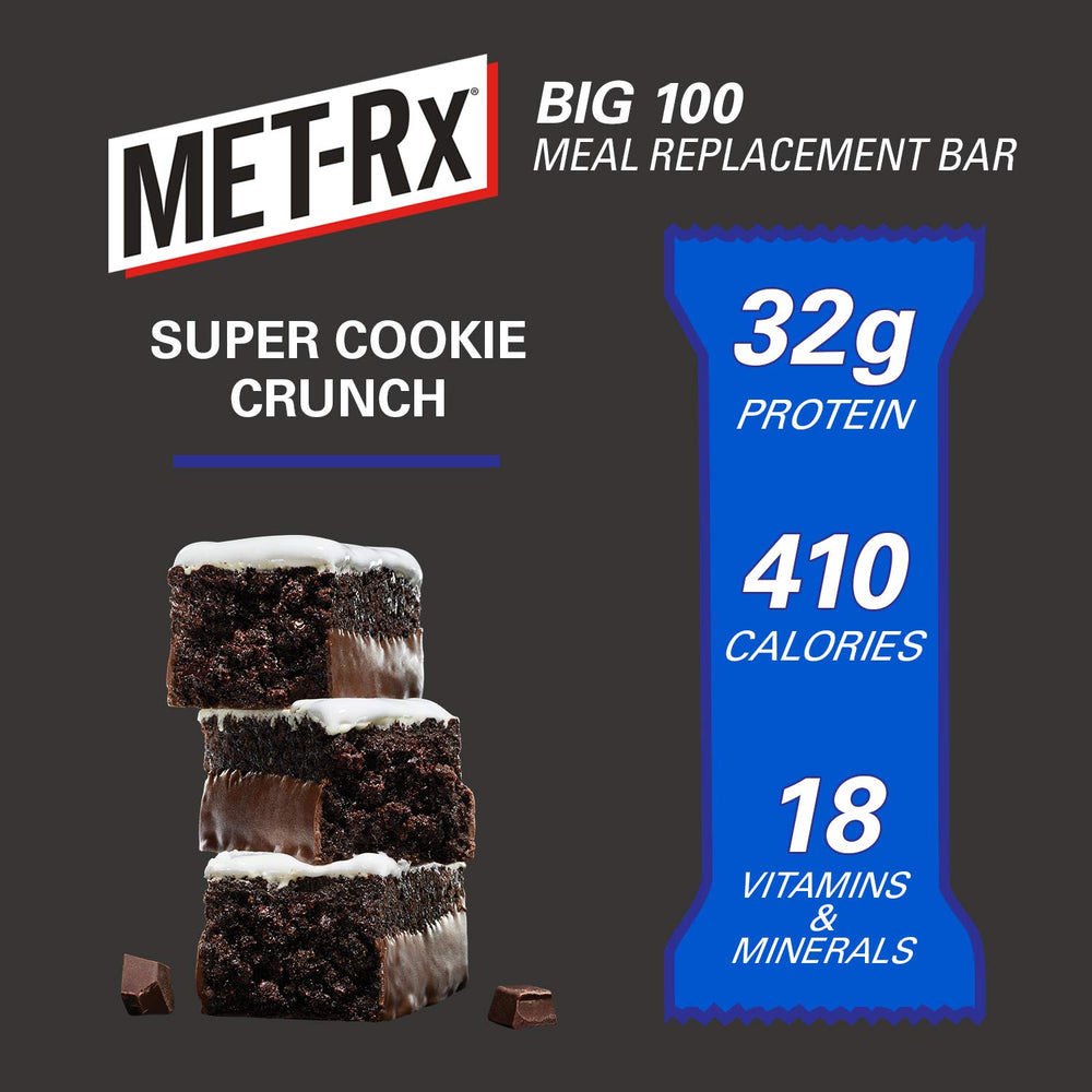 MET-Rx Big 100 Colossal bar wrapper close-up, ideal for on-the-go meals.