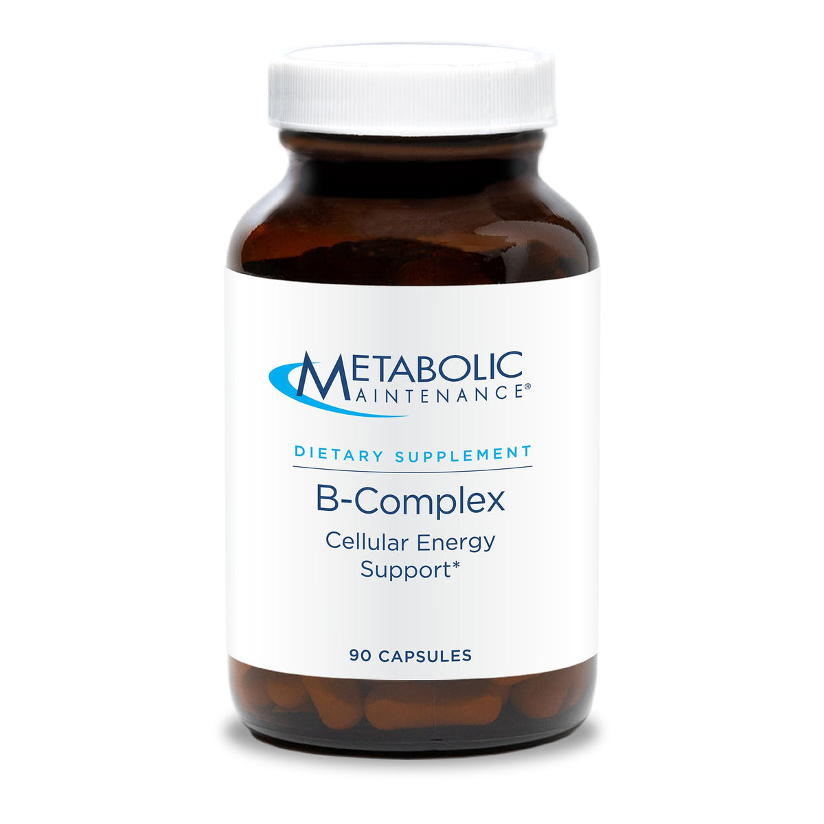 Metabolic Maintenance B-Complex bottle pour shows daily capsules for energy support