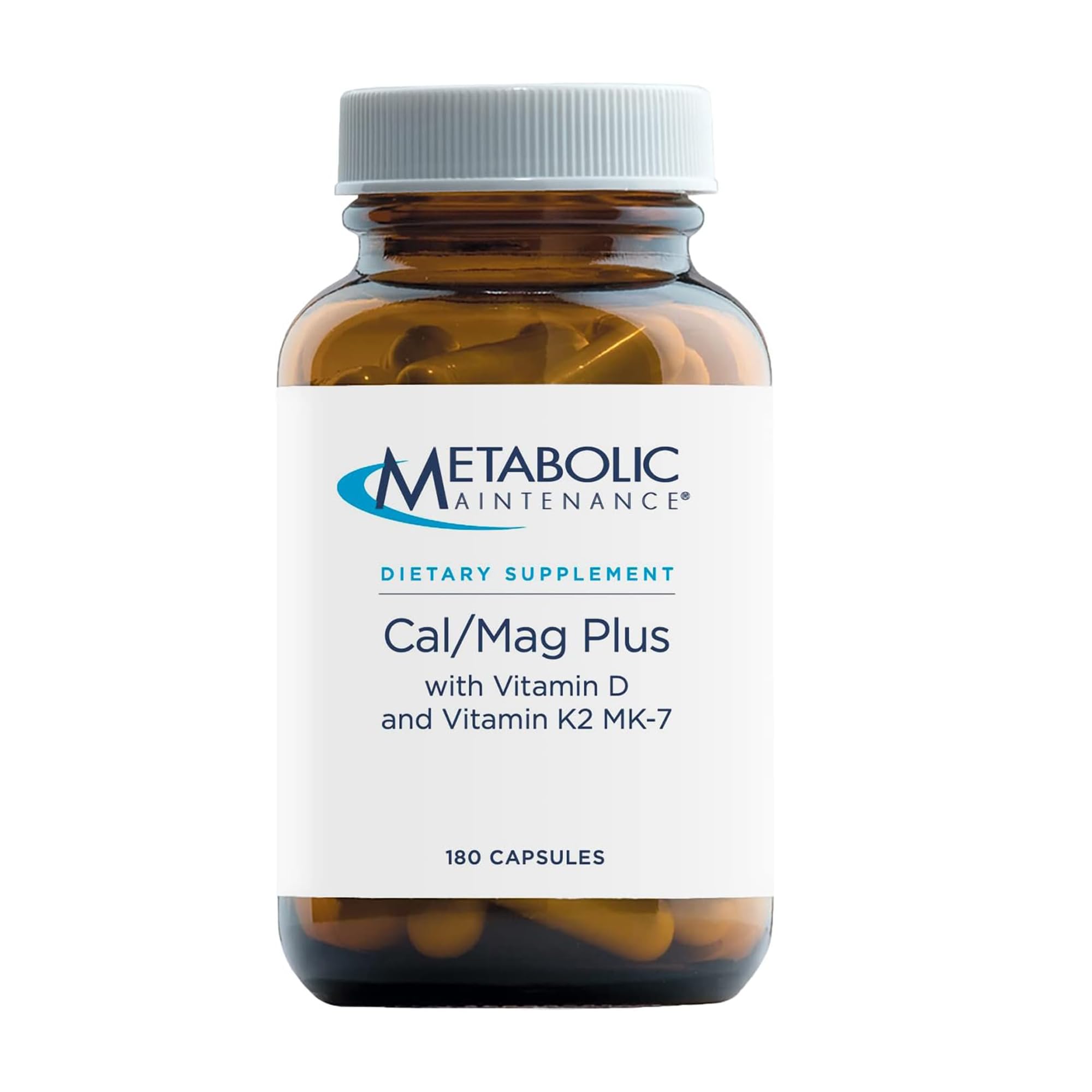 Metabolic Maintenance Cal/Mag Plus label highlights D3 and K2 for calcium balance