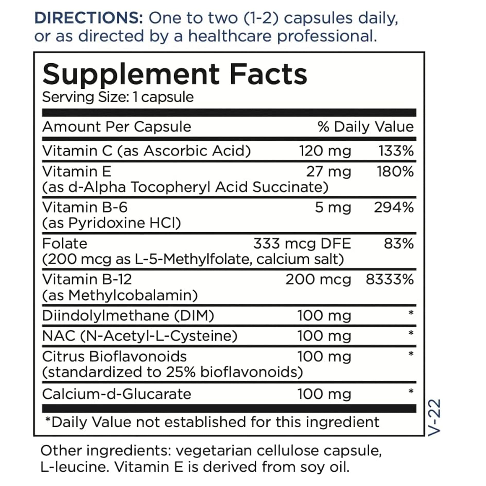 Seal of third-party testing on Metabolic Maintenance DIM Complex ensures reliable purity