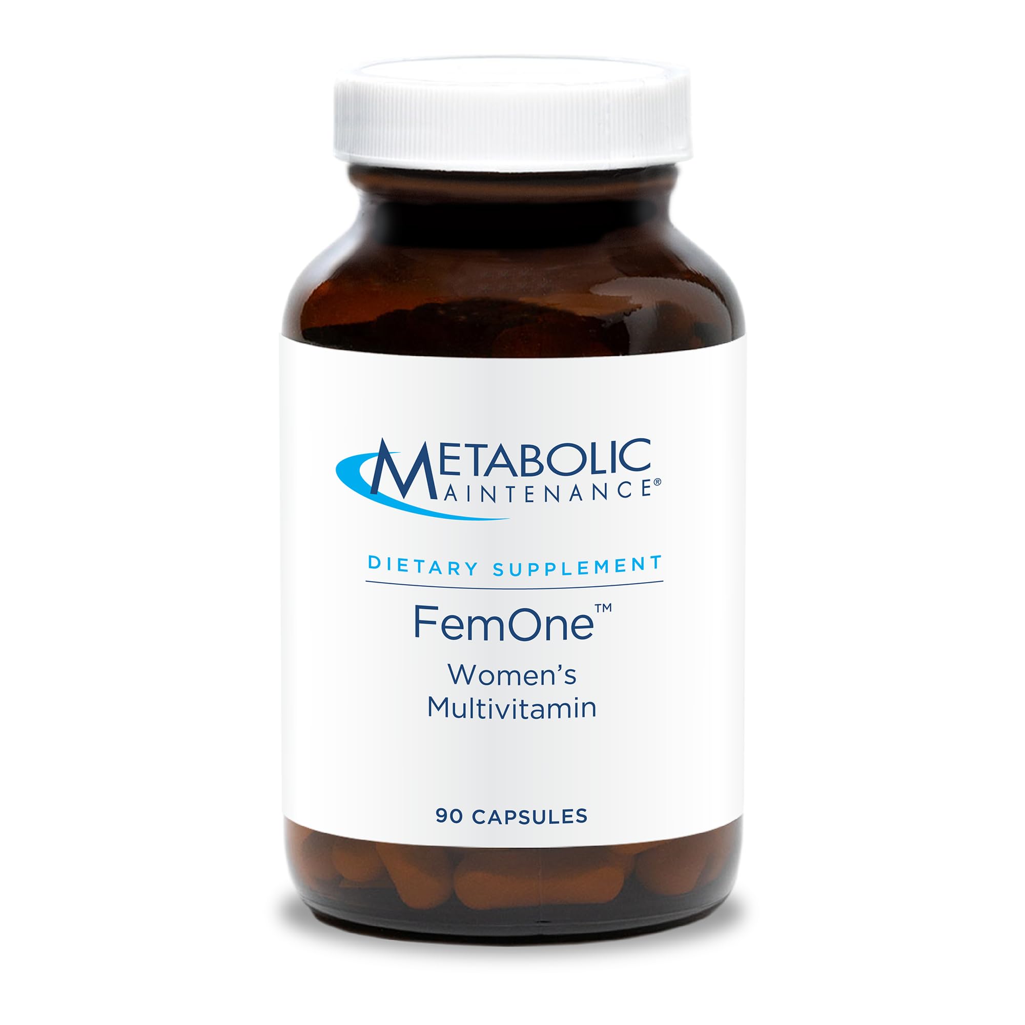 Metabolic Maintenance FemOne bottle with one daily capsule for women's health.