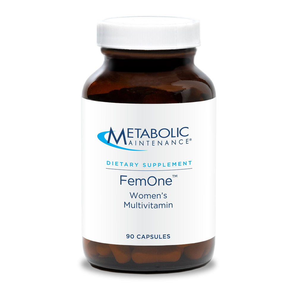 Metabolic Maintenance FemOne bottle with one daily capsule for women's health.