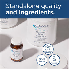 Metabolic Maintenance label detail highlights allergen-free formulation.