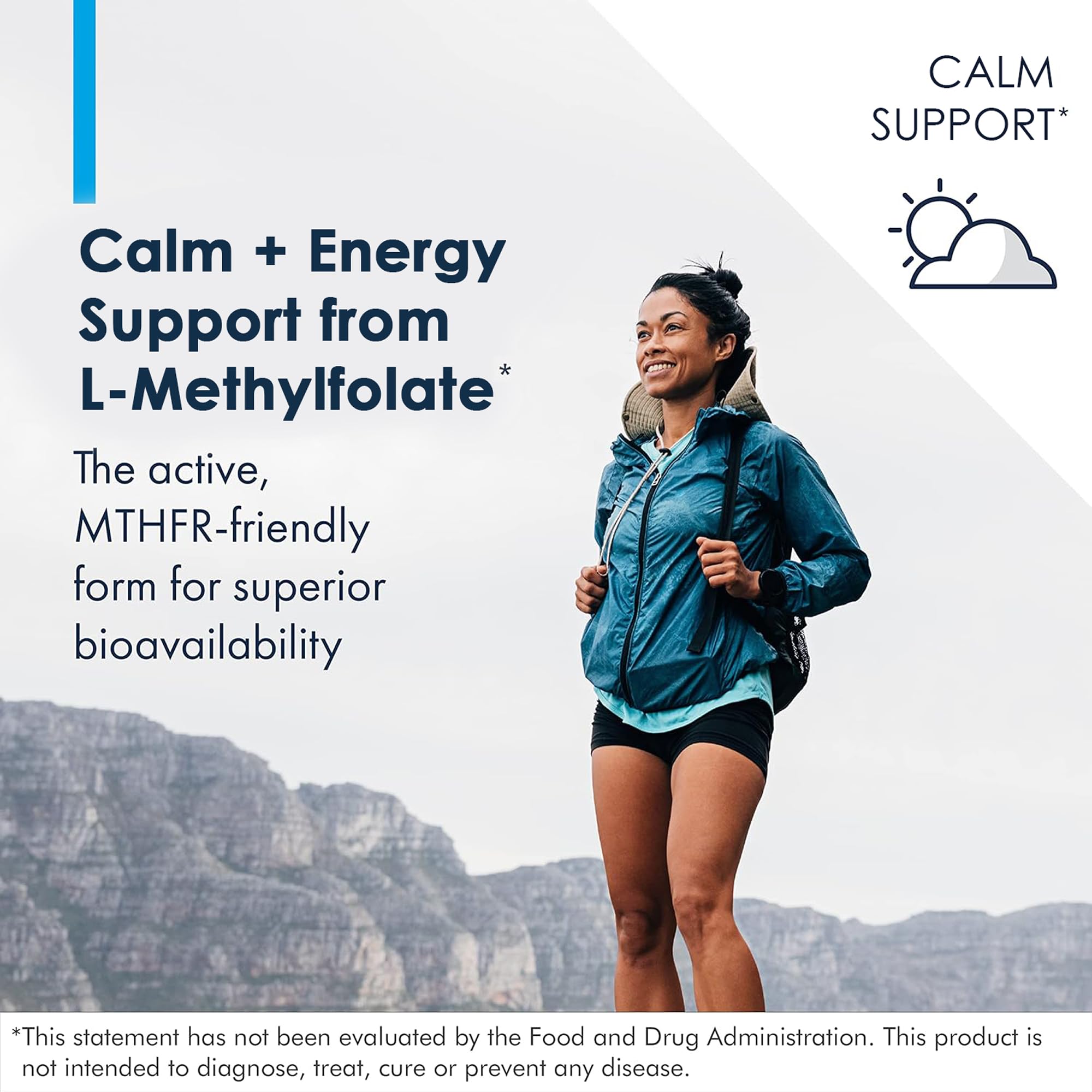 Capsules in hand for Metabolic Maintenance L-Methylfolate daily use