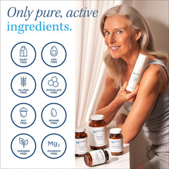 Metabolic Maintenance magnesium citrate capsules bottle back view with label and vitamin C.