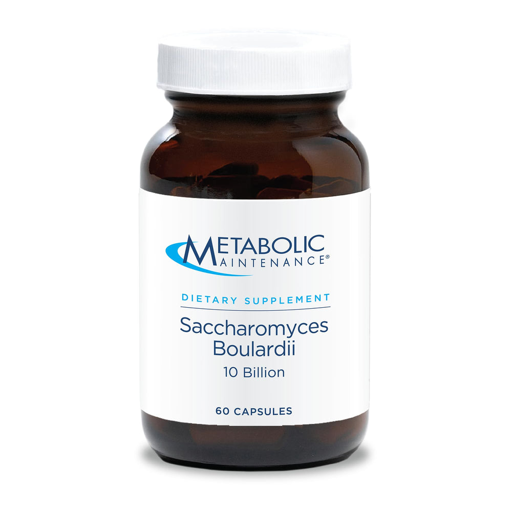 Metabolic Maintenance Saccharomyces boulardii capsules support gut balance and immune health.