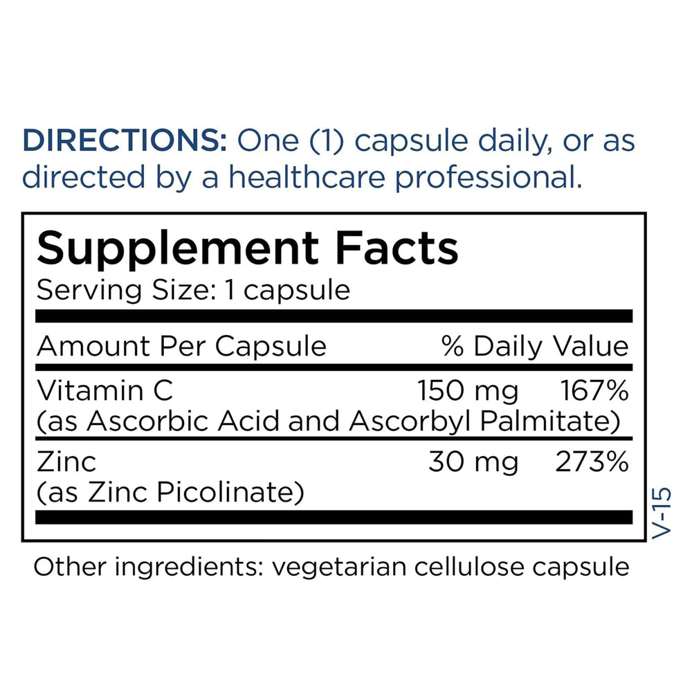 Gluten-free zinc picolinate formula free from eggs and tree nuts.
