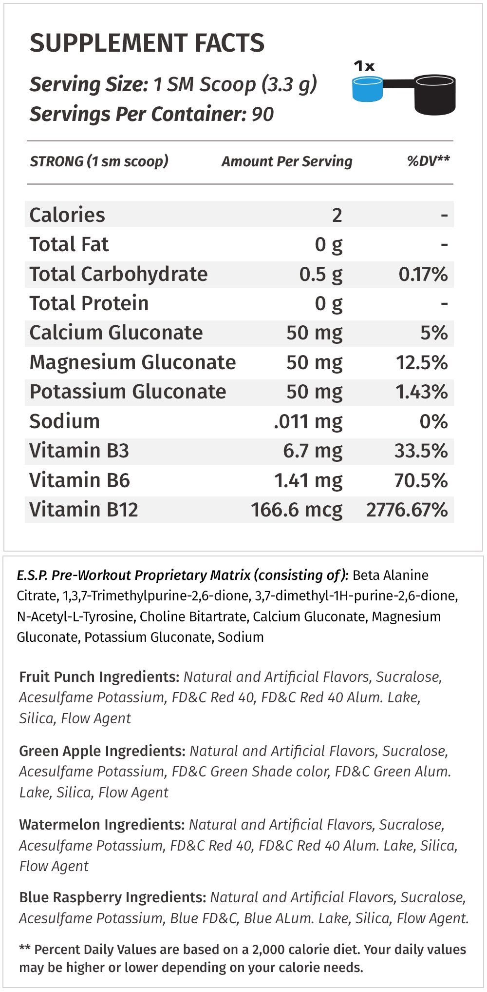 Metabolic Nutrition ESP bottle fruit punch flavor offers sustained energy and focus.