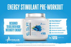 Metabolic Nutrition ESP bottle watermelon flavor delivers quick energy and steady focus for training.